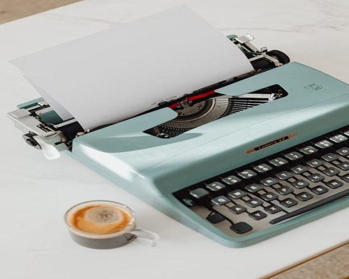 A classic vintage typewriter on a desk